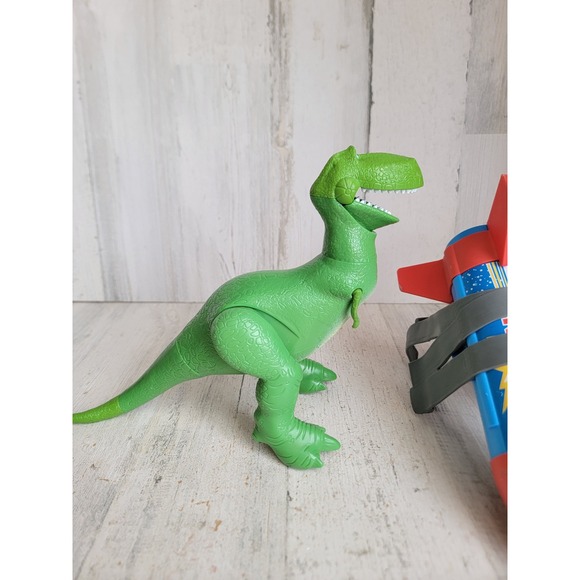Amazon.com: Disney Store Official Rex Interactive Talking  Disney toy story rex dinosaur car rocket Pixar set figure play youth